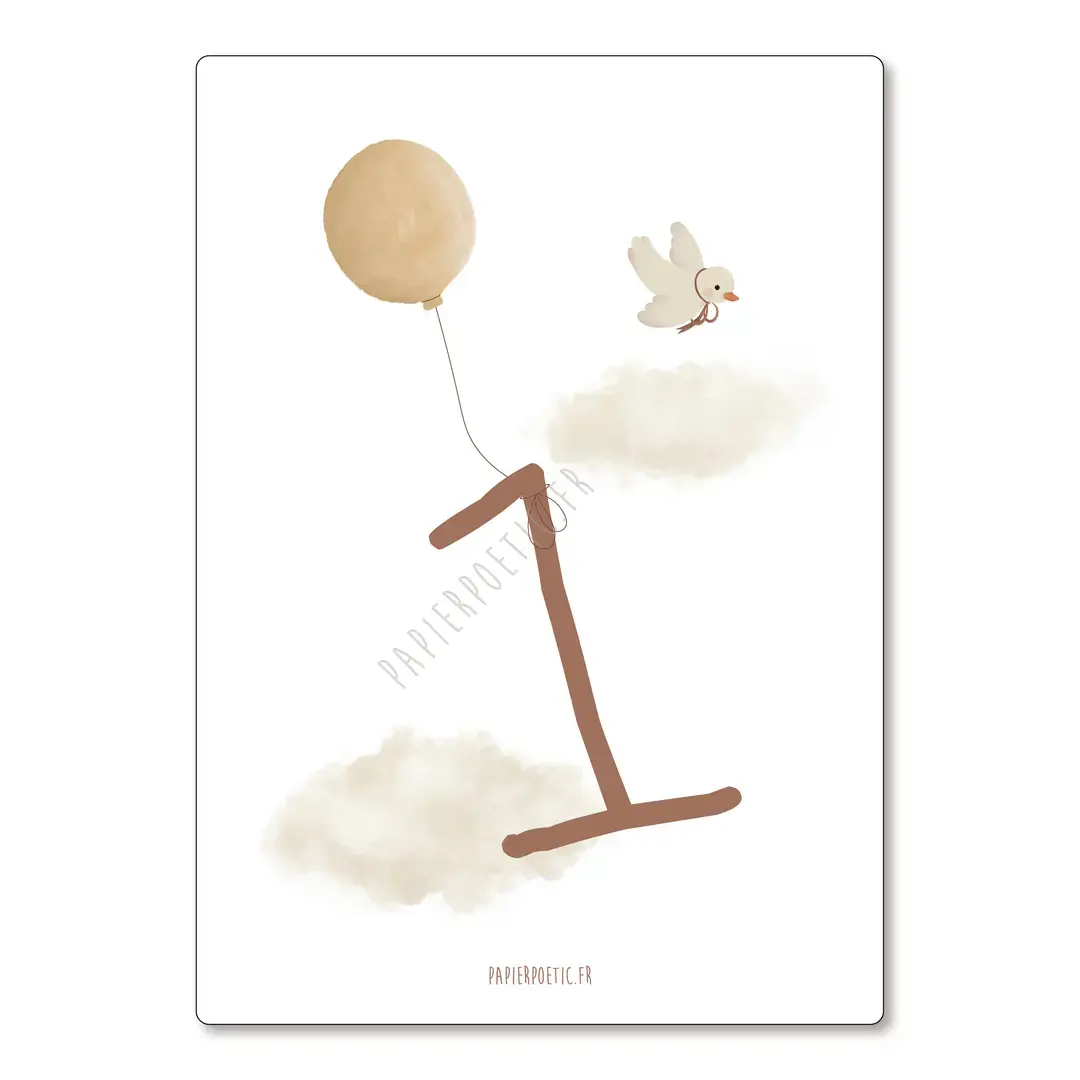 Carte"Chiffre d'anniversaire" 1 à 6