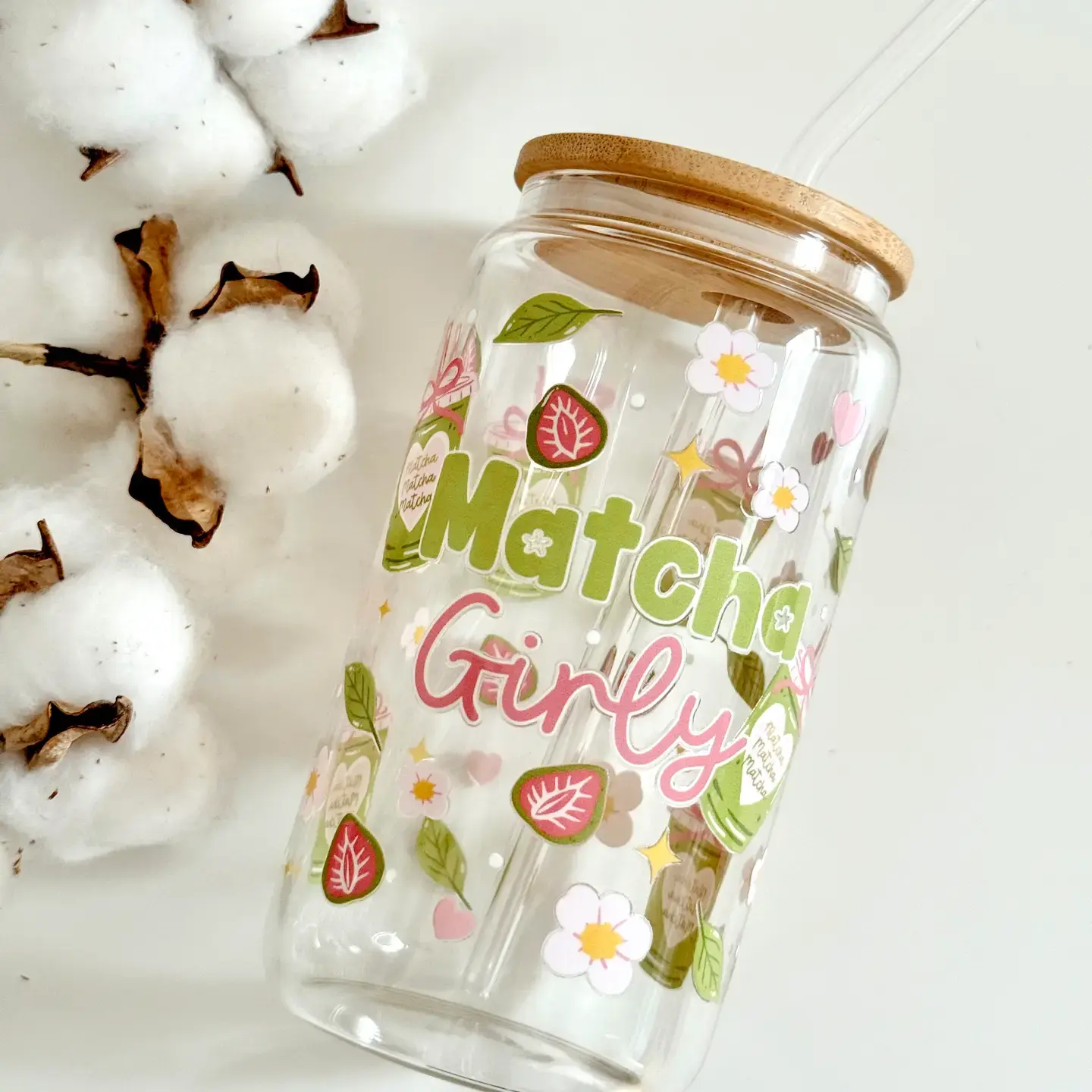 Gobelet en verre Matcha Girl