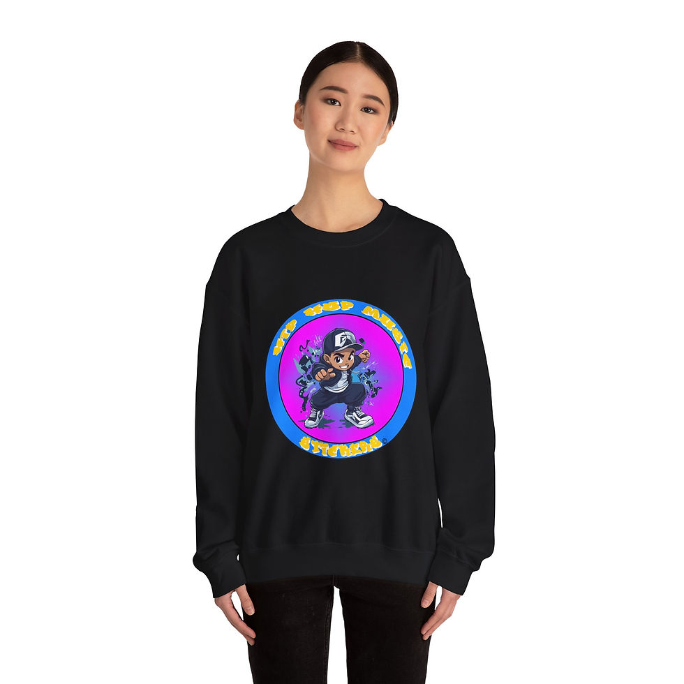 Thumbnail: HIP HOP Music Stickers 007 (Crewneck Sweatshirt)