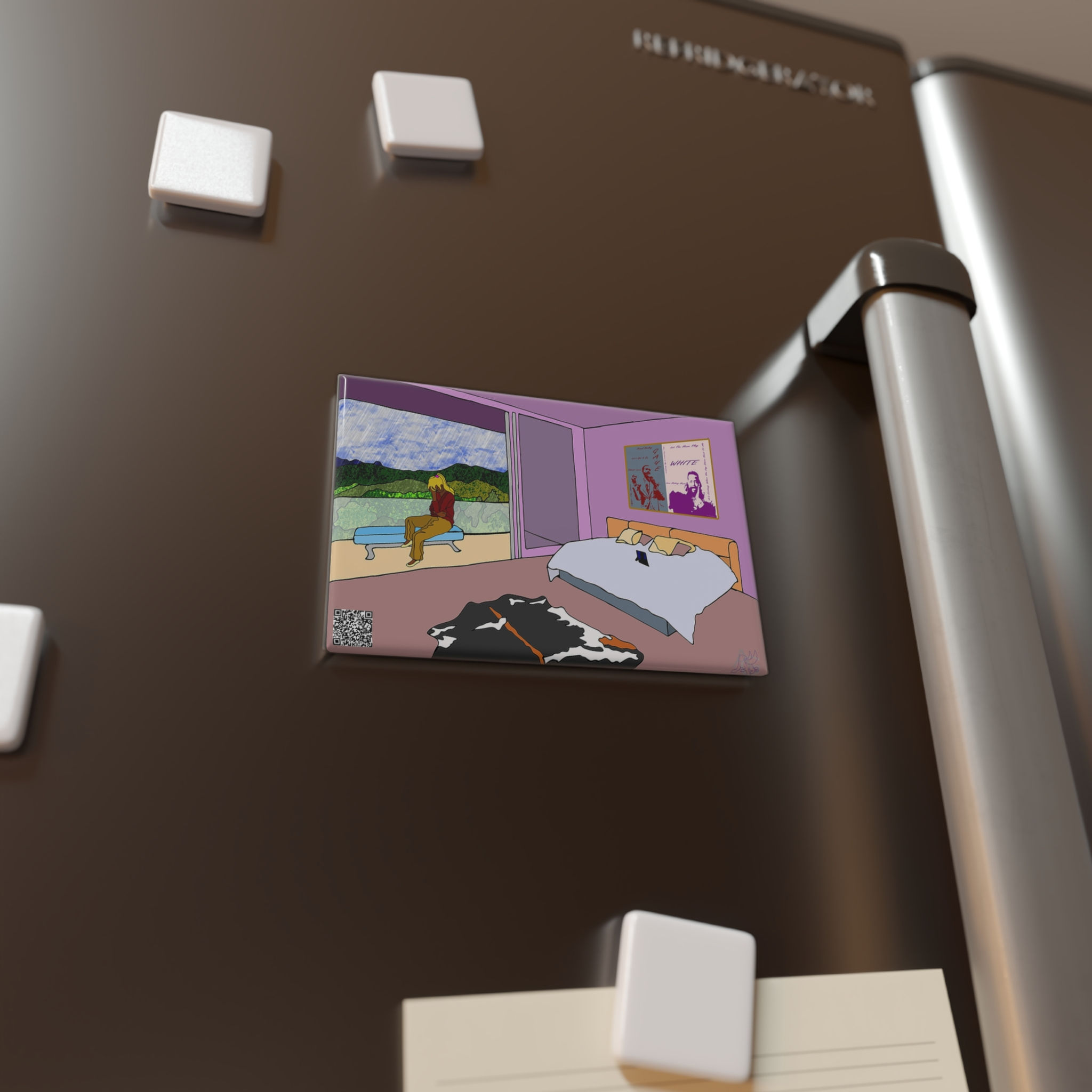 Art Inspired by Milira, Go Outside in the Rain (Button Magnet 1 & 10 pcs)