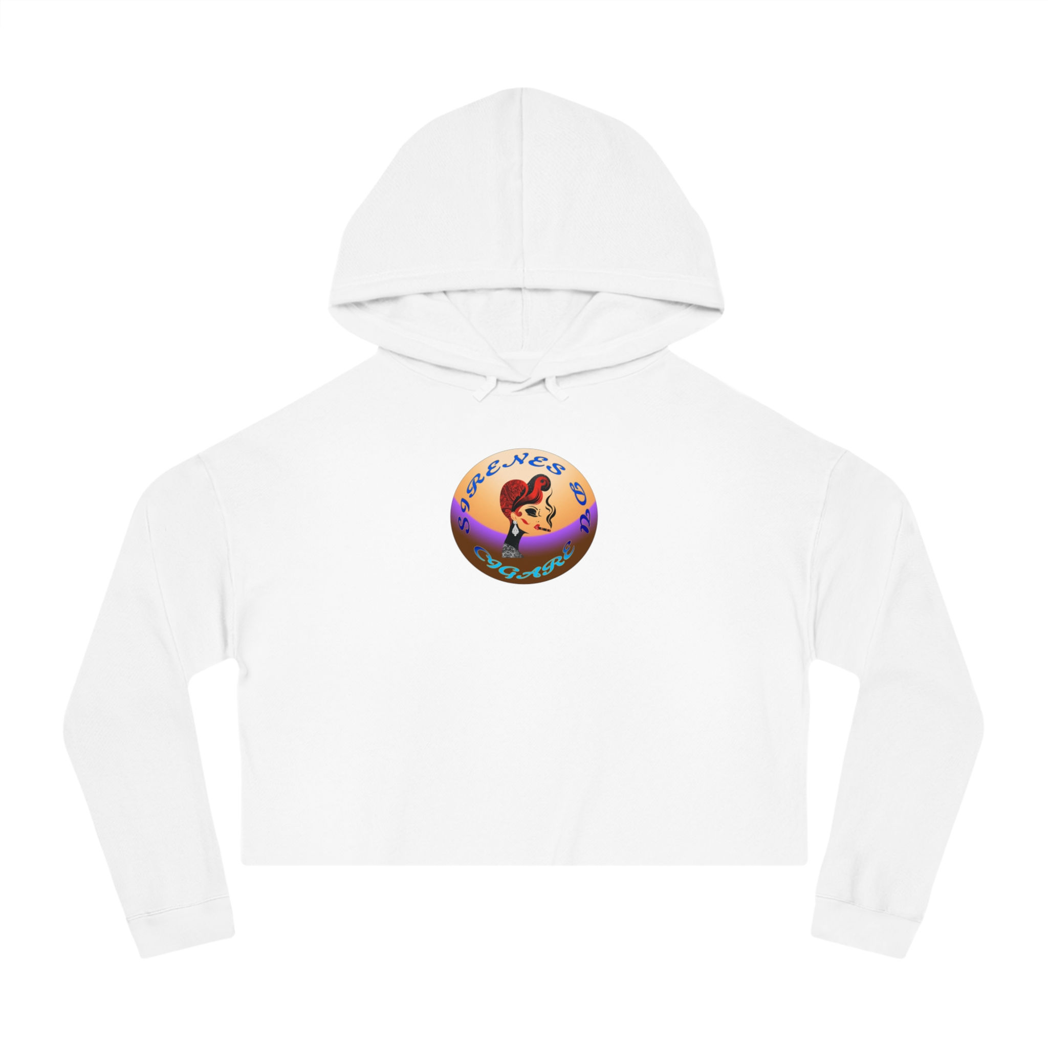 Sirenes du Cigare Euro 002 (Cropped Hooded Sweatshirt)