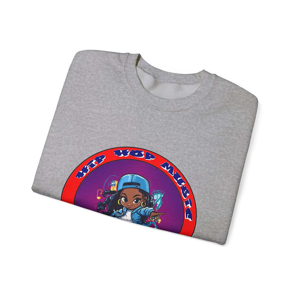 Thumbnail: HIP HOP Music Stickers 003 (Crewneck Sweatshirt)