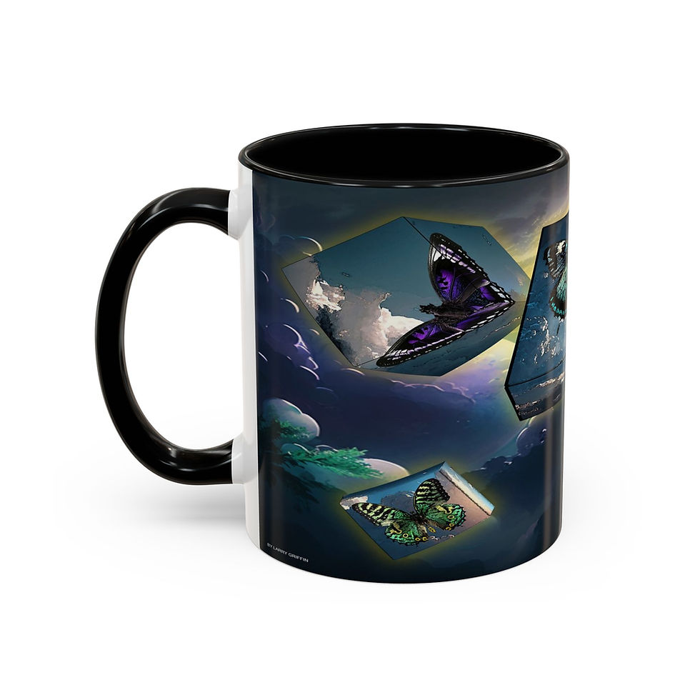 Thumbnail: Organic Butterflies Cubism (mug)