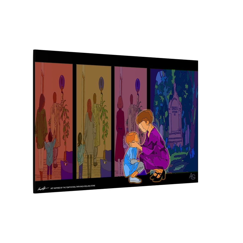 Thumbnail: Art Inspired By The Temptations, Papa Was A Rolling Stone (Canvas)