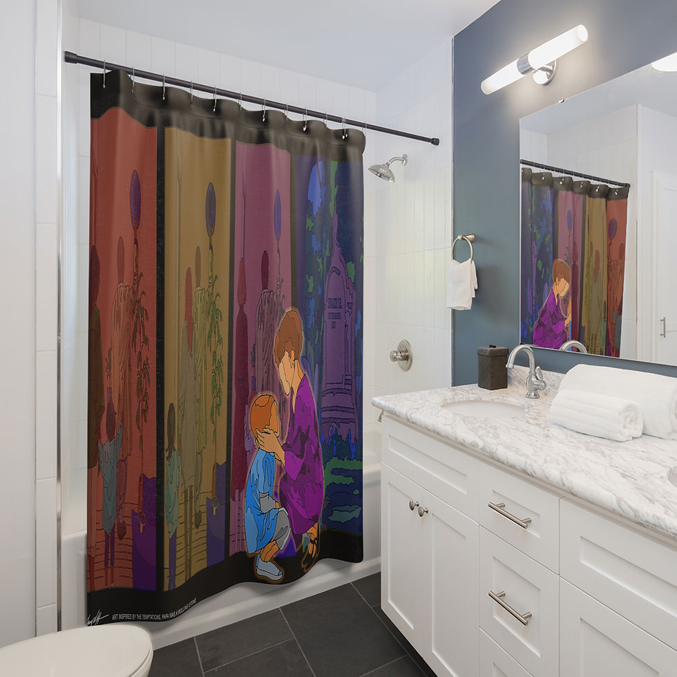Thumbnail: Inspired by The Temptations, Papa was a Rolling Stone (Shower Curtains)