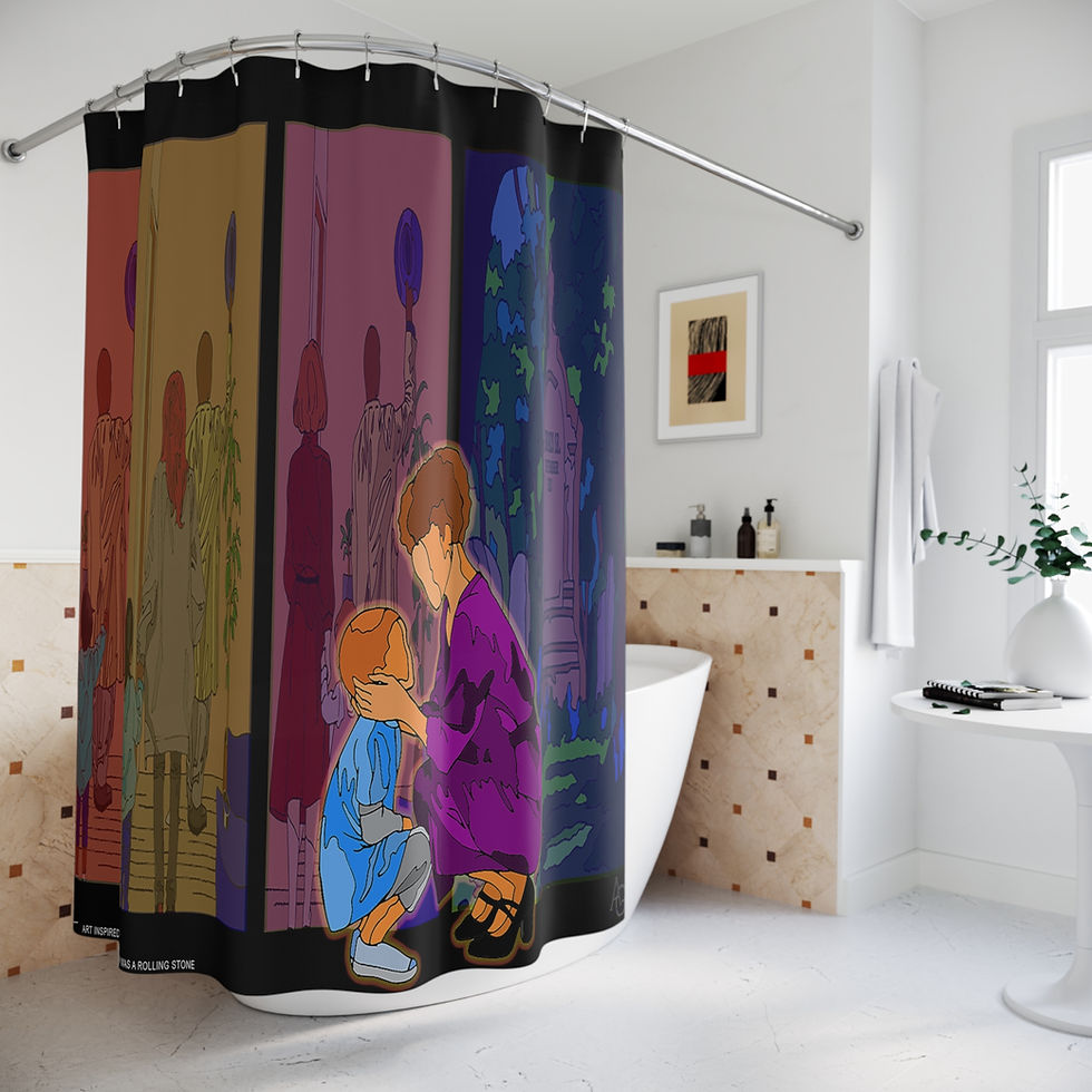 Thumbnail: Inspired by The Temptations, Papa was a Rolling Stone (Shower Curtains)