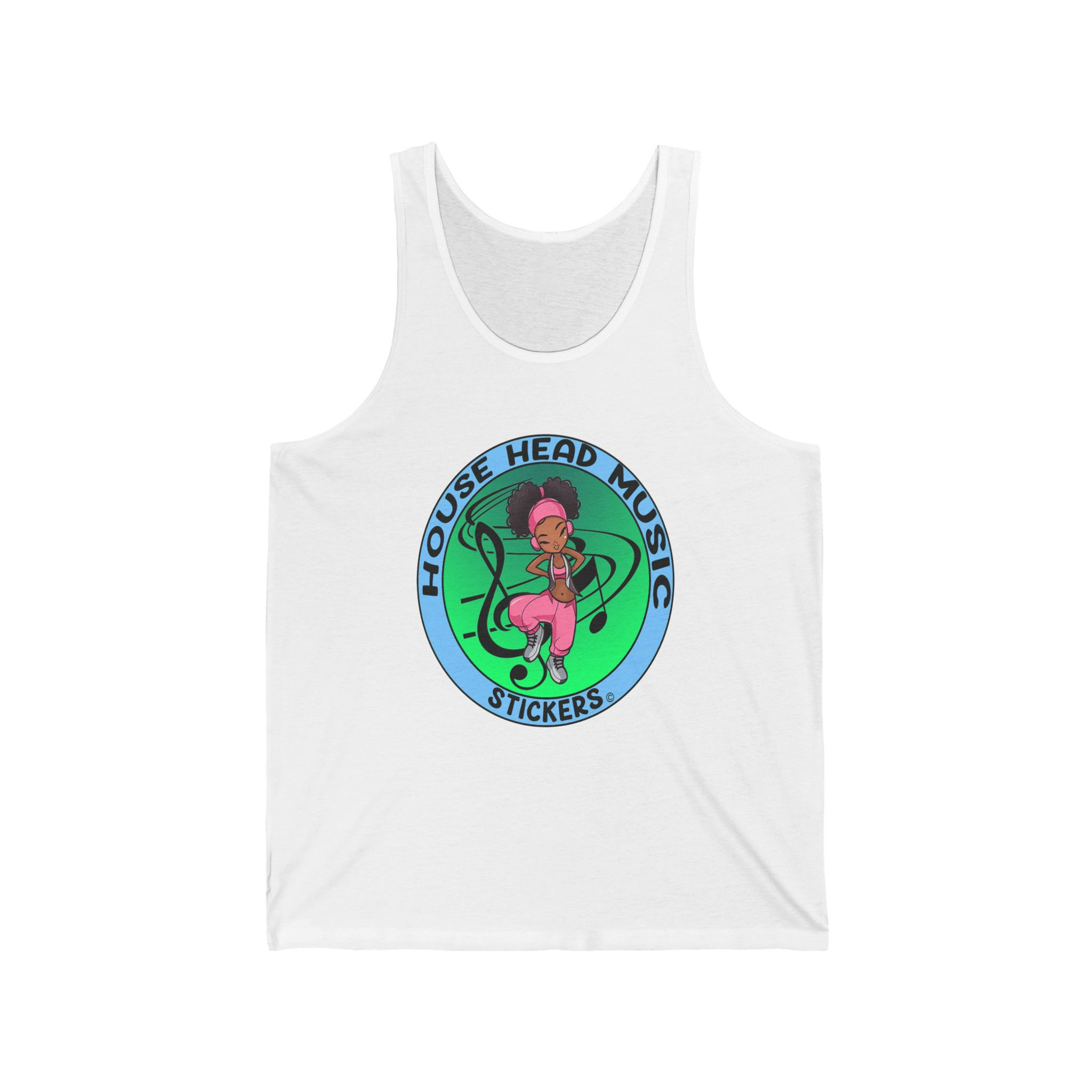 House Head Music Stickers Dancer 001 (Unisex Jersey Tank)