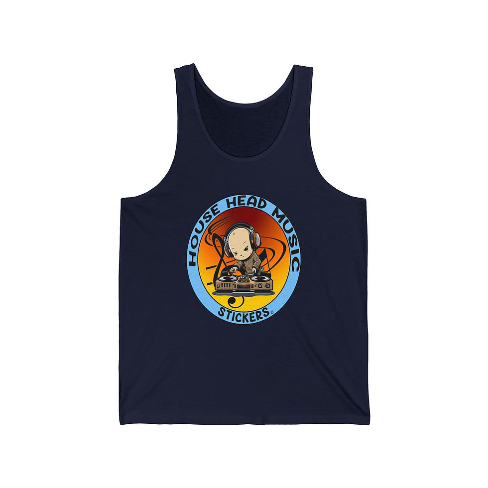 Thumbnail: House Head Music Stickers 002 (Unisex Jersey Tank)