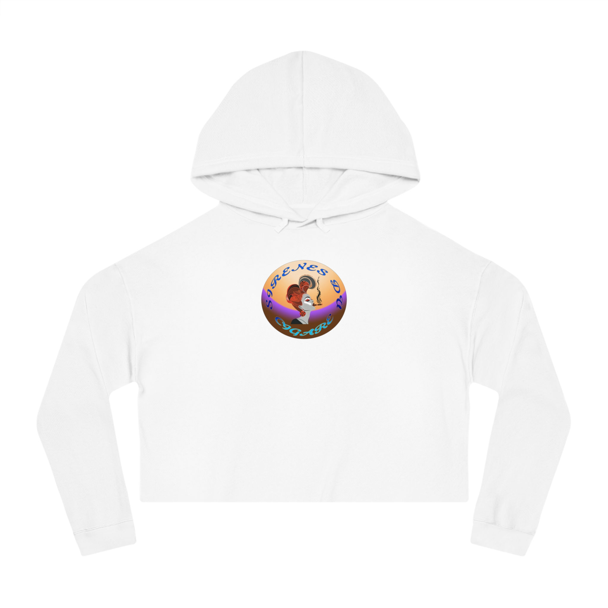 Sirenes du Cigare Euro 001 (Cropped Hooded Sweatshirt)