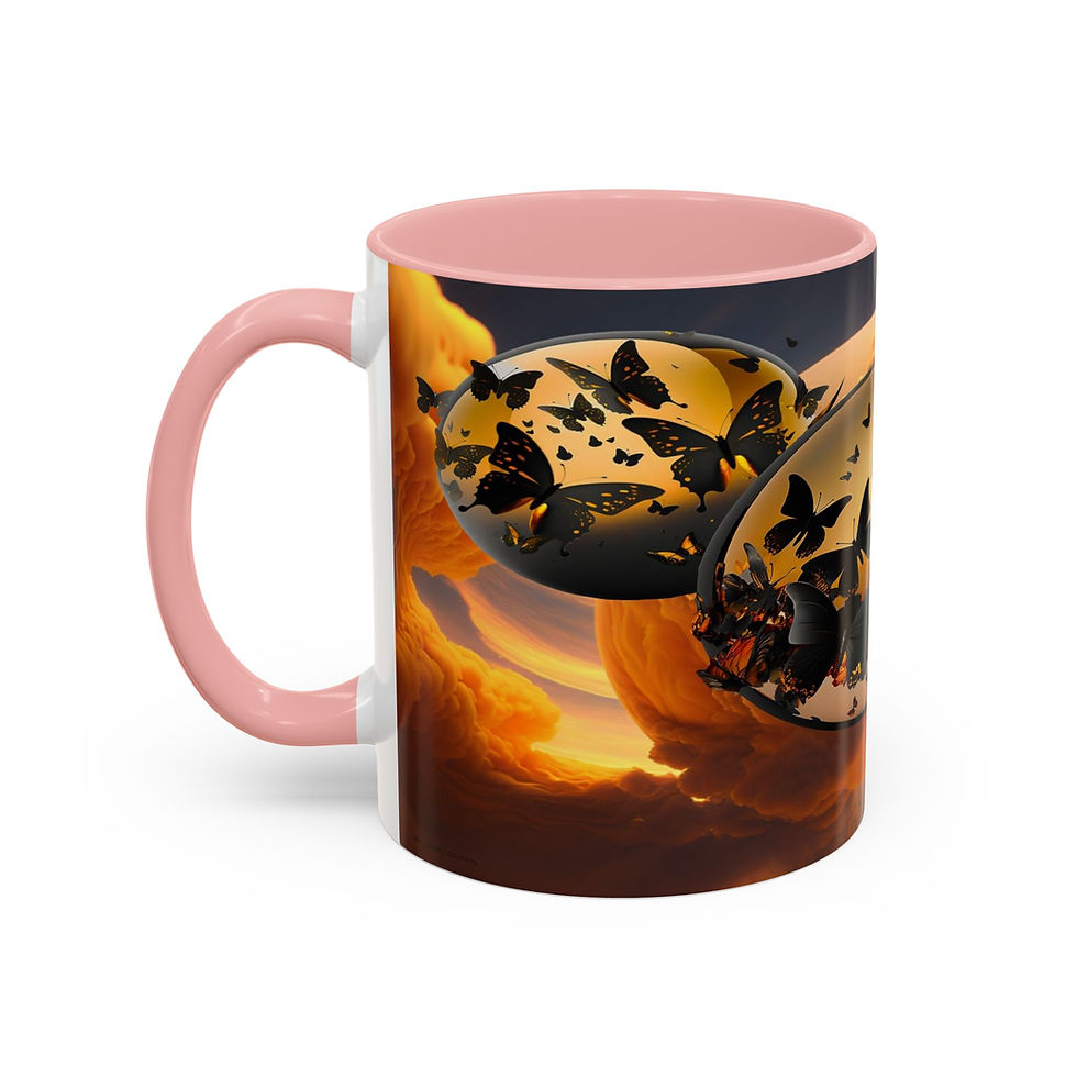 Thumbnail: Triplespheric Black Butterflies (Mug)