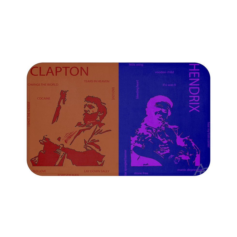 Clapton vs Hendrix (Bath Mat)