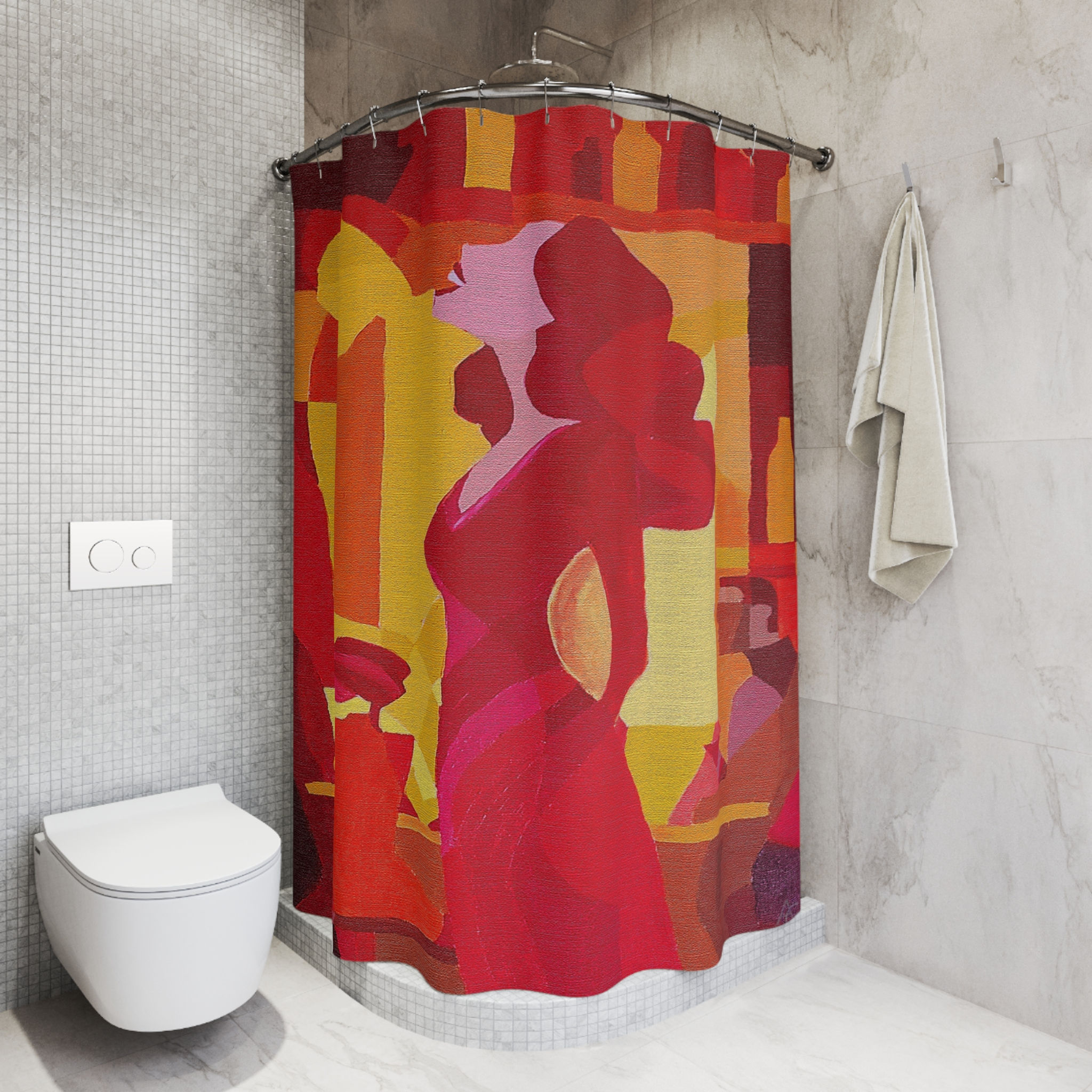 The Red Jazzologist (Shower Curtains)