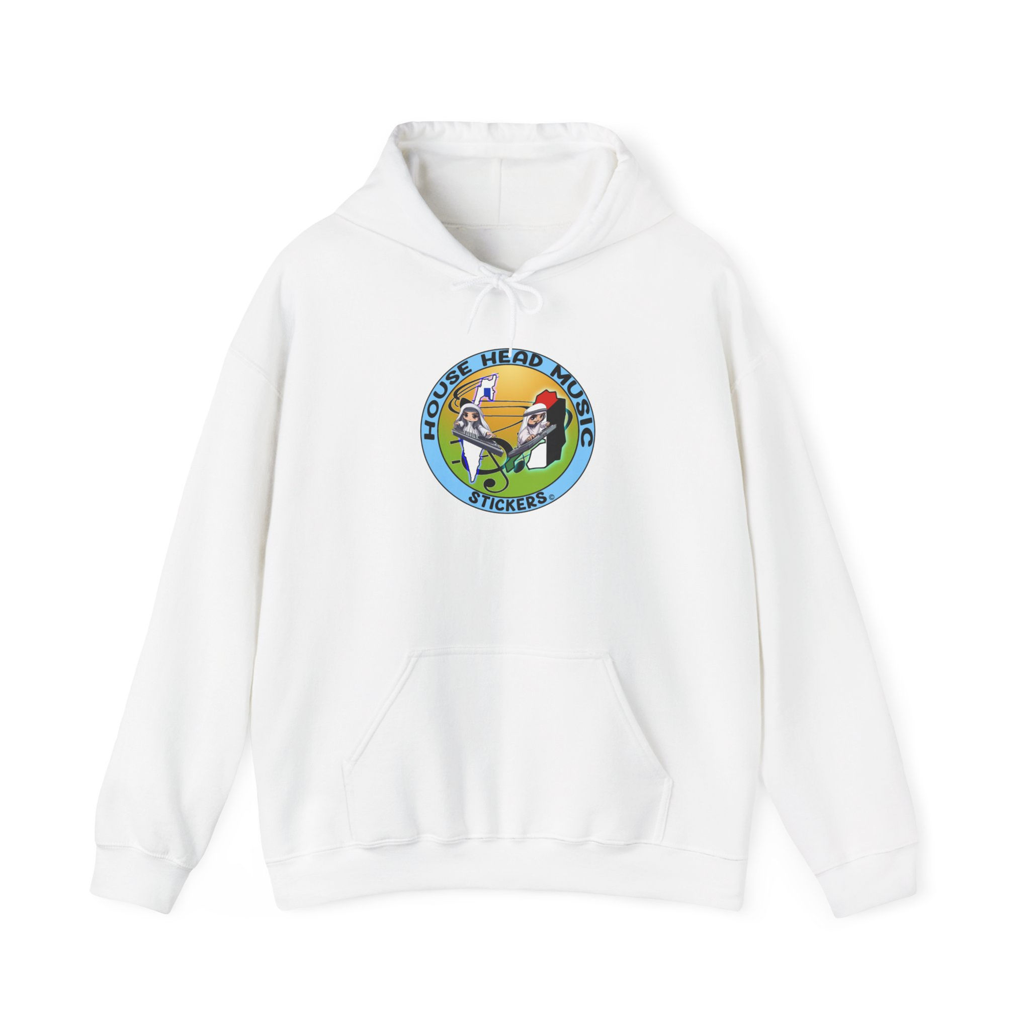 House Head Music Stickers Israel/Palestine Peace (Hooded Sweatshirt)