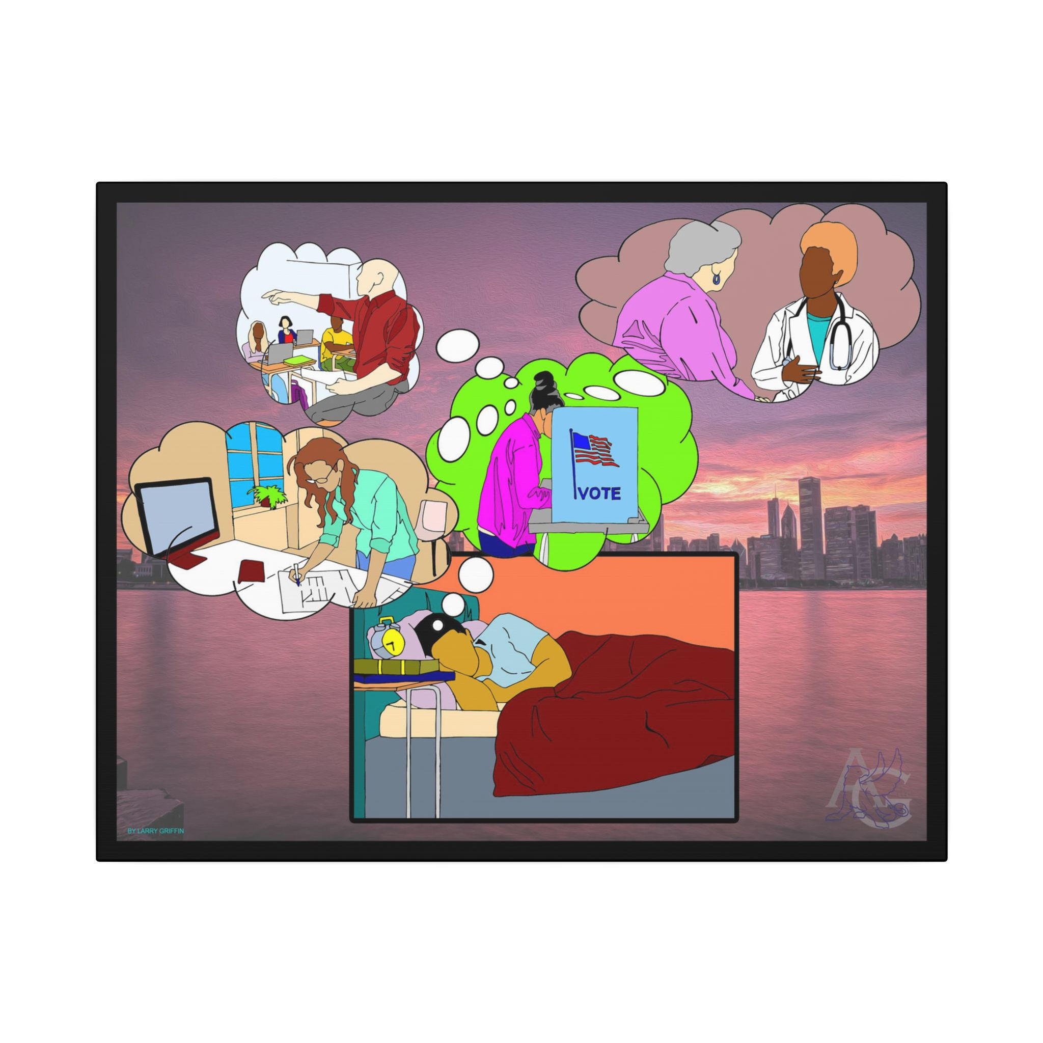 Art Inspired by Harold Melvin & The Blue Notes, Wake Up Everybody (Canvas)