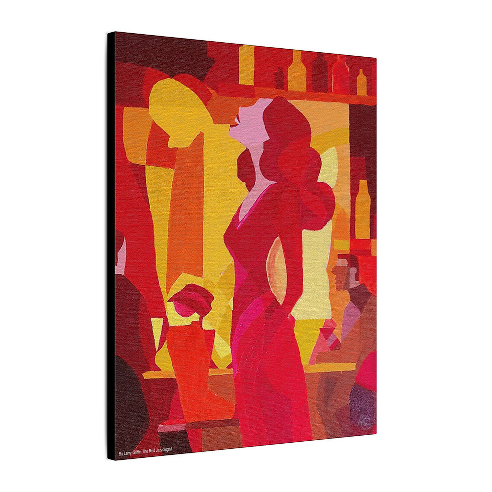 Thumbnail: The Red Jazzologist (Canvas)