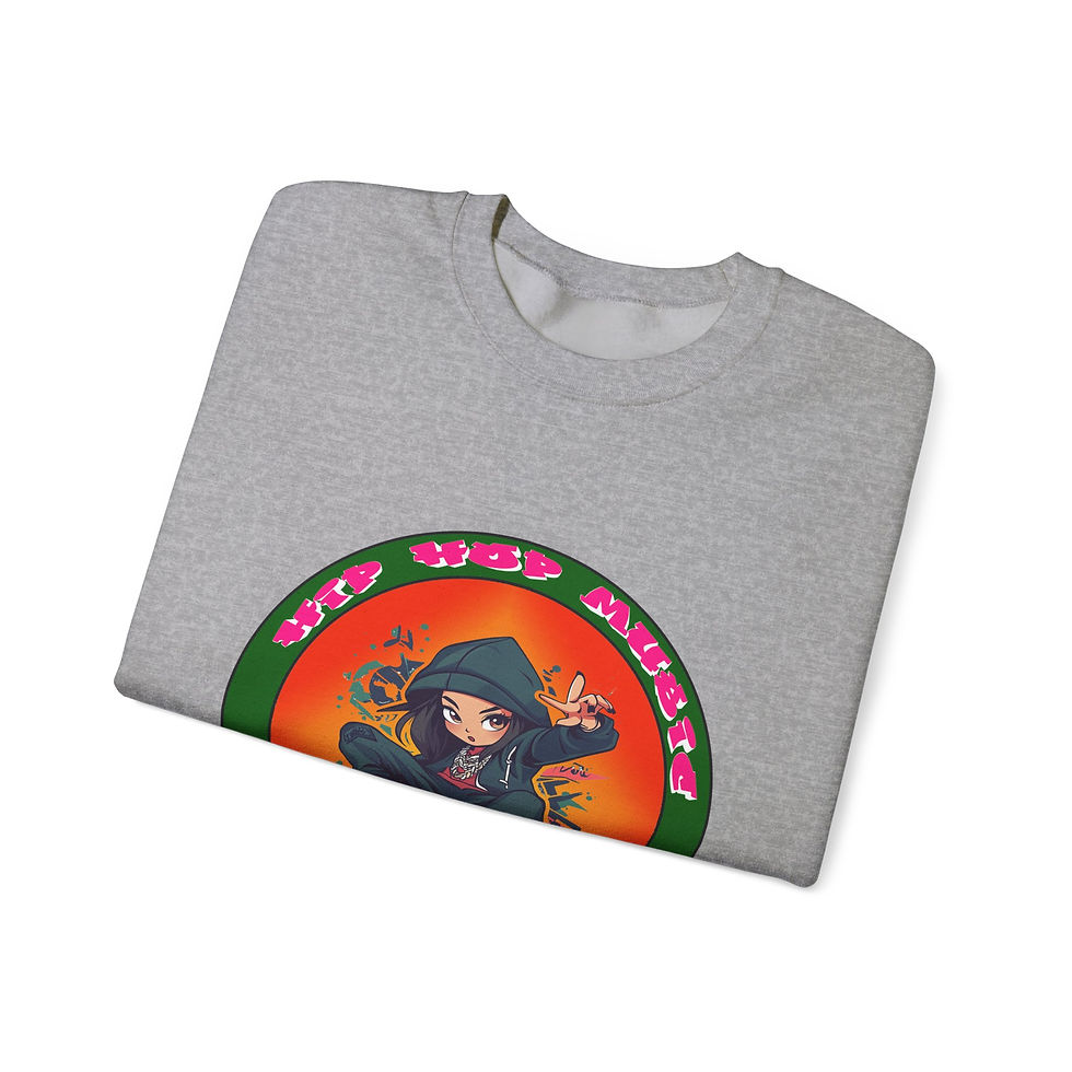 Thumbnail: HIP HOP Music Stickers 010 (Crewneck Sweatshirt)