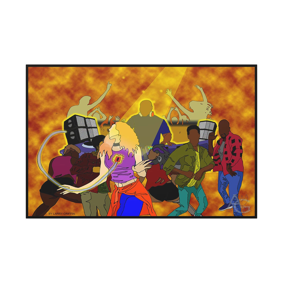 Thumbnail: Art Inspired by Indeep, Last Night A DJ Saved My Life (Canvas)