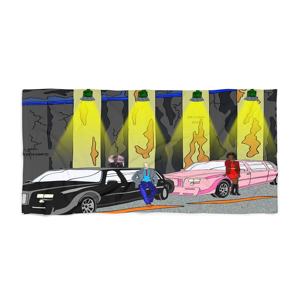 Art Inspired by Grace Jones, Pull Up to the Bumper REMIX (Beach Towel)