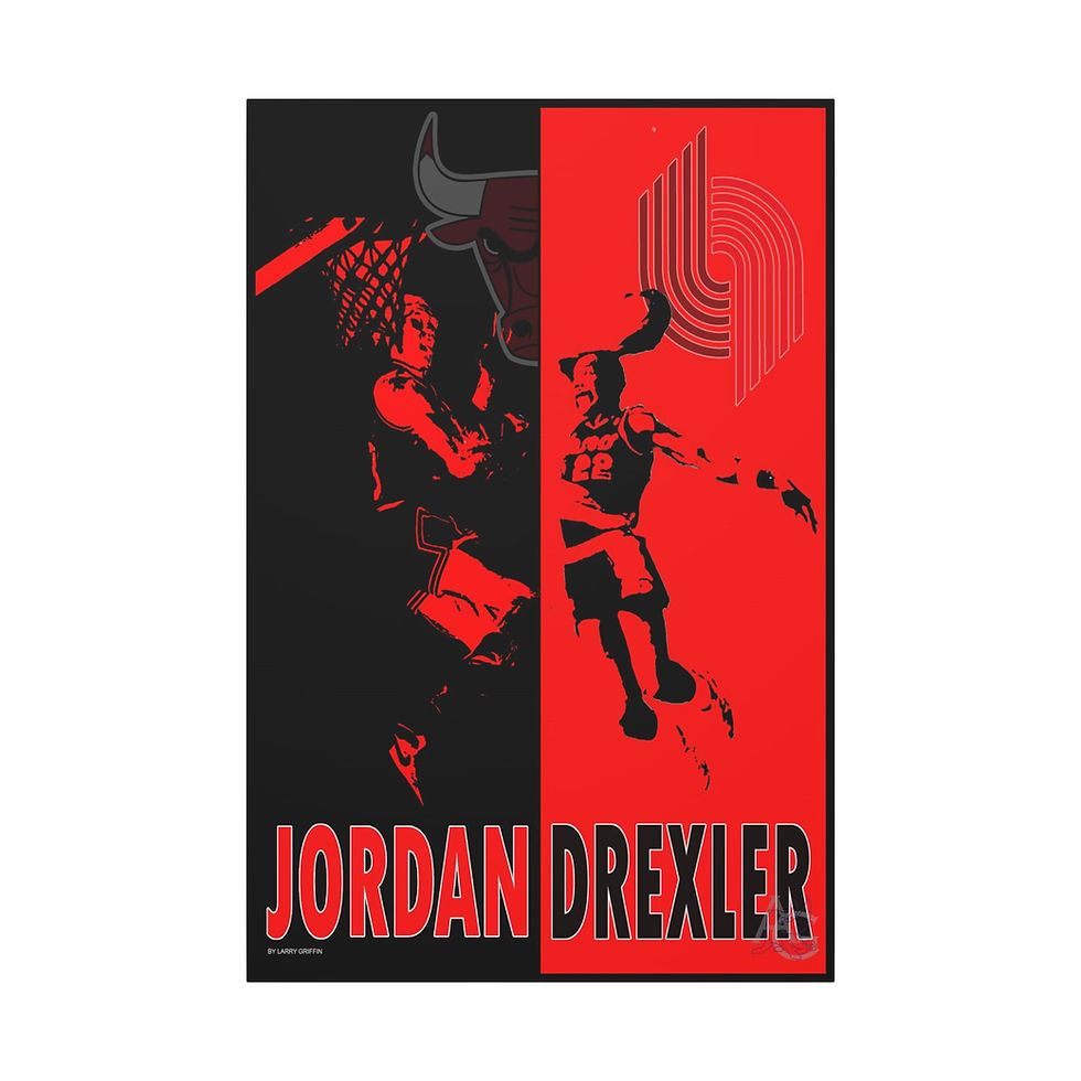 Thumbnail: Jordan vs Drexler (Canvas)