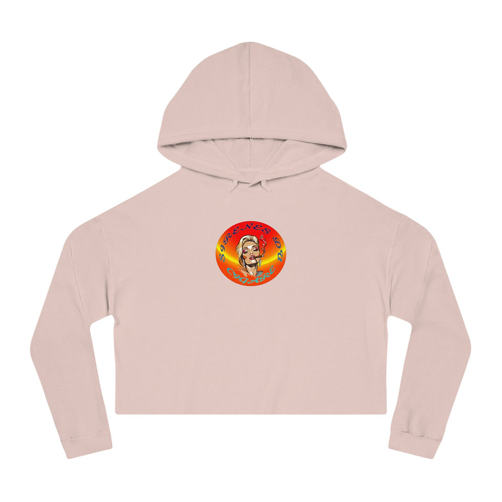 Thumbnail: Sirenes du Cigare Latina 001 (Women’s Cropped Hooded Sweatshirt)