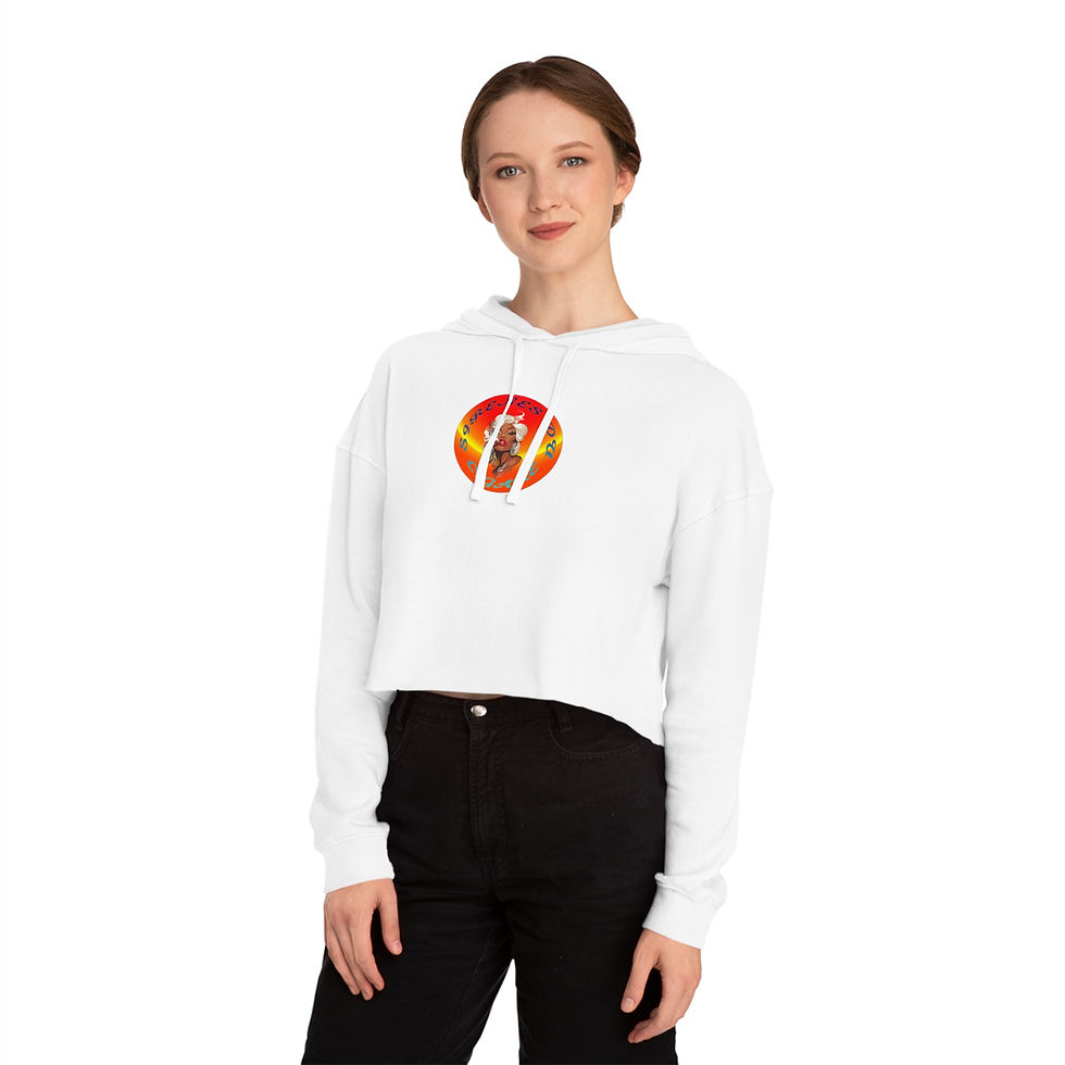 Thumbnail: Sirenes du Cigare Latina 002 (Women’s Cropped Hooded Sweatshirt)