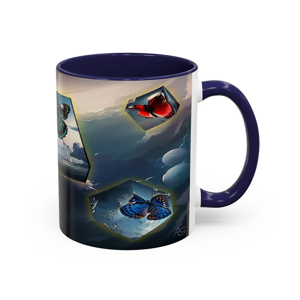 Thumbnail: Organic Butterflies Cubism (mug)