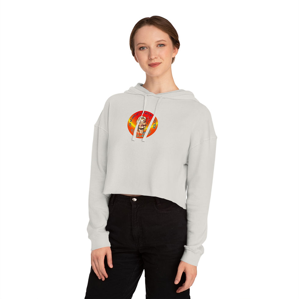 Thumbnail: Sirenes du Cigare Latina 001 (Women’s Cropped Hooded Sweatshirt)
