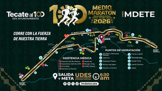 INVITA GOBIERNO DE TECATE A TOMAR PRECAUCIONES DE MOVILIDAD ESTE DOMINGO POR EL MEDIO MARATÓN INTERNACIONAL 2026