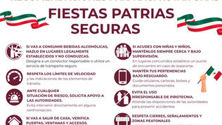 RECOMENDACIONES PARA DISFRUTAR UNAS FIESTAS PATRIAS SEGURAS