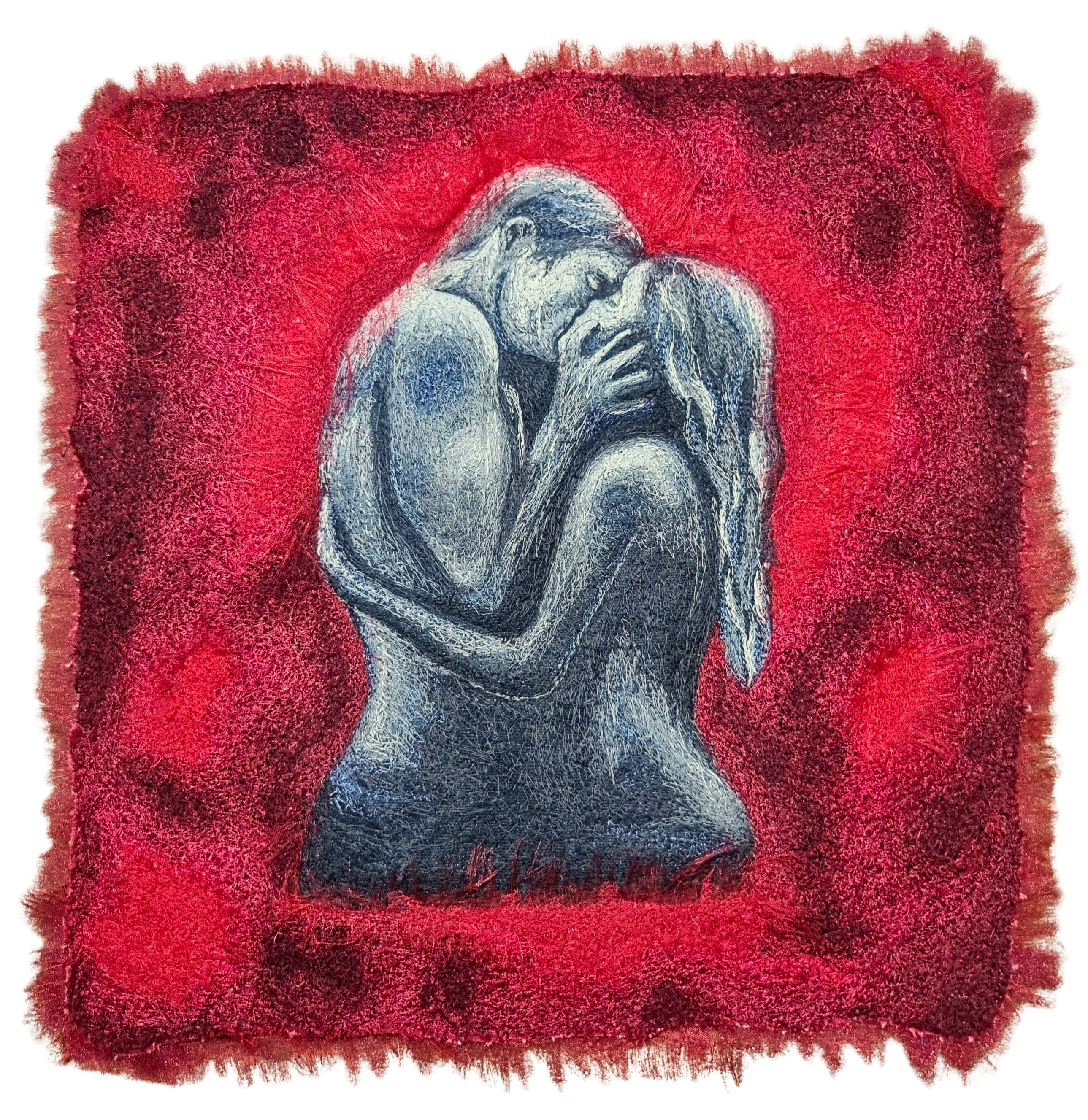 "Consumed" Original Framed Textile Art