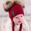 Thumbnail: Two Pom Pom  Burgundy Boys Hat Two Ties
