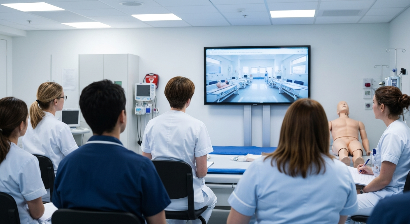 Illustrative healthcare technology scene