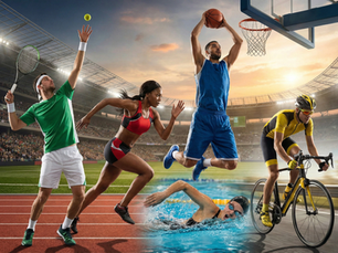 multiple sports in one advertisement poster