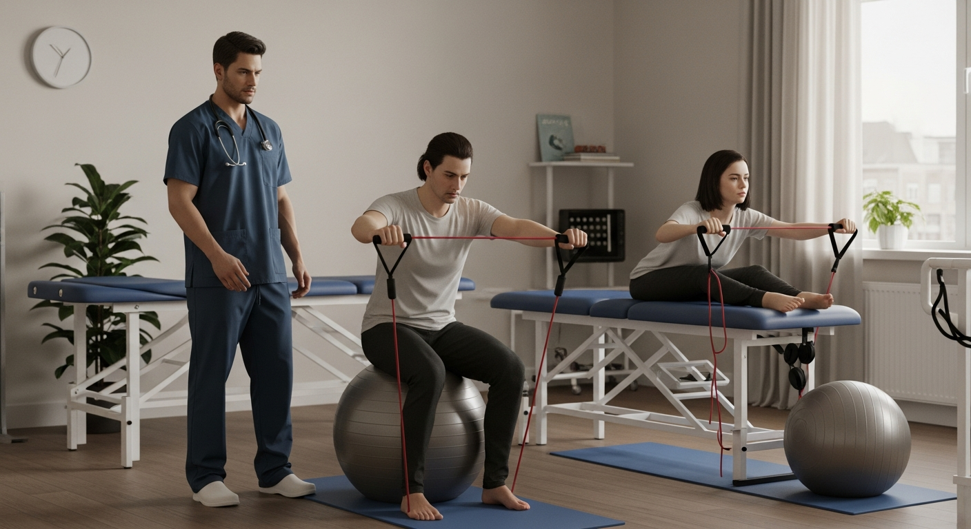 Illustrative healthcare technology scene
