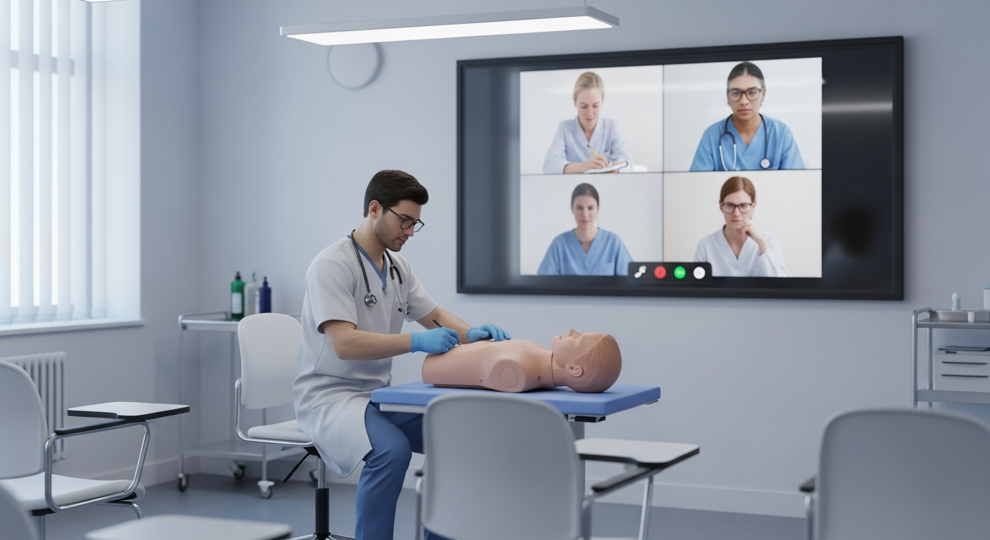 Illustrative healthcare technology scene