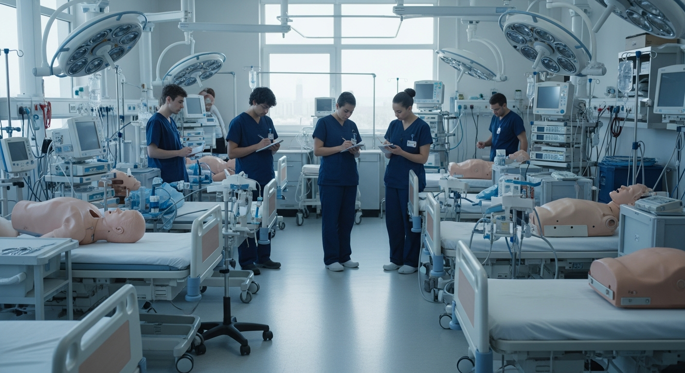 Illustrative healthcare technology scene