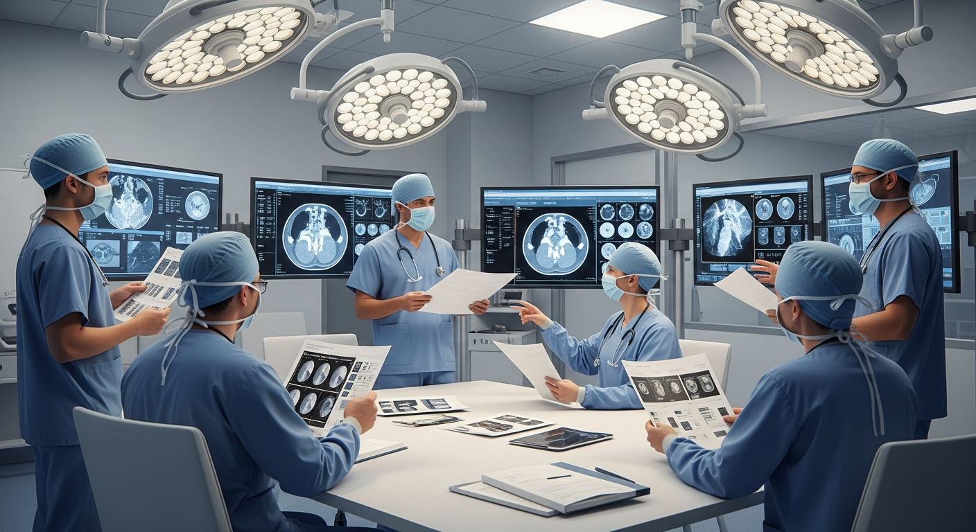 Illustrative healthcare technology scene
