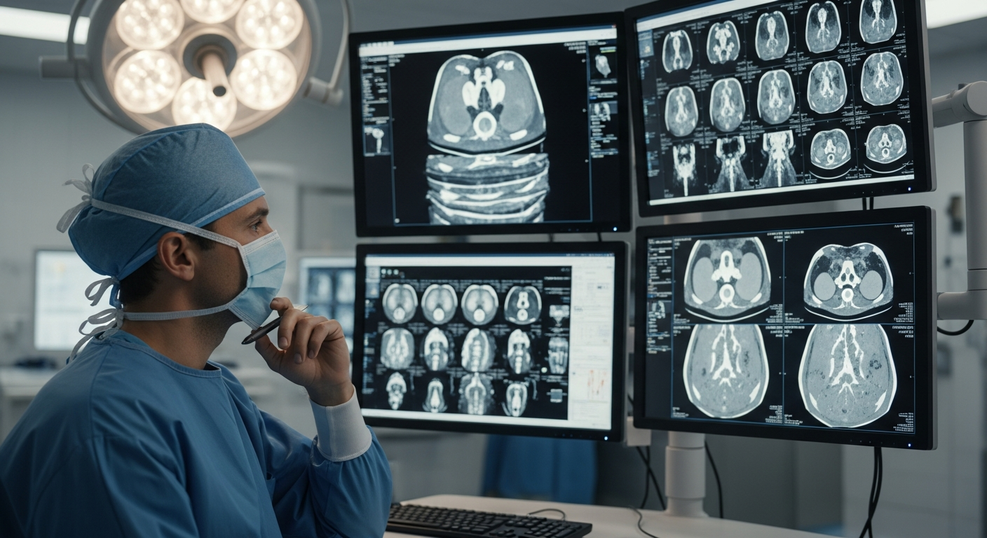 Illustrative healthcare technology scene