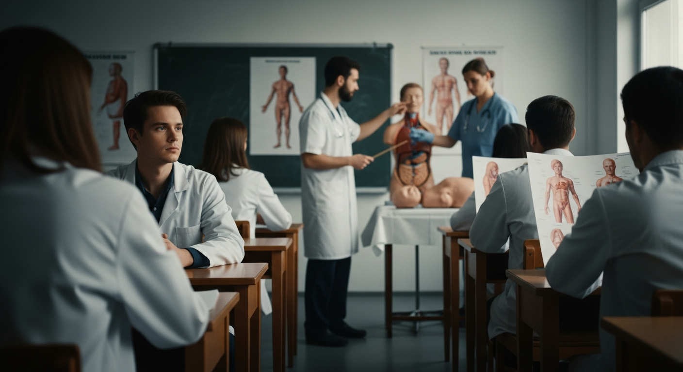Illustrative healthcare technology scene