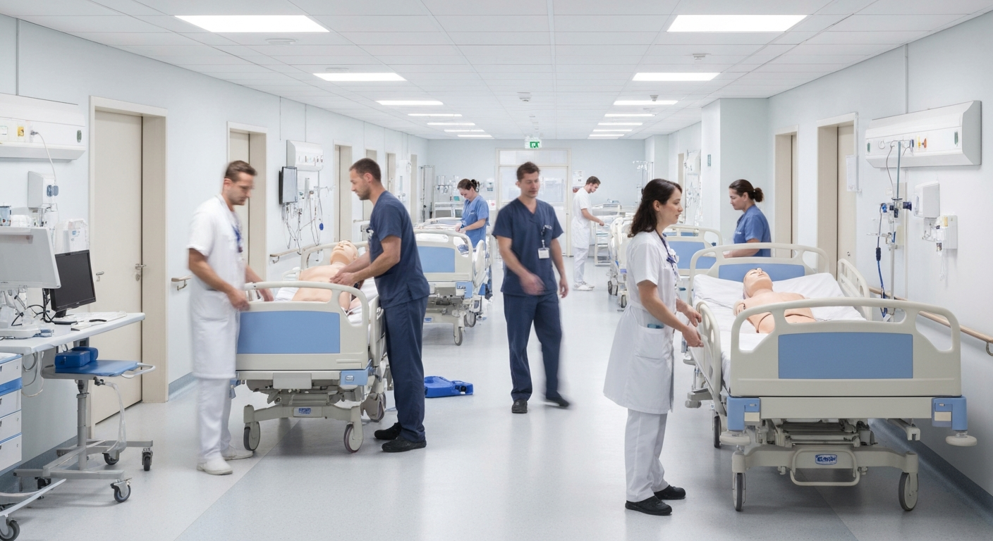 Illustrative healthcare technology scene