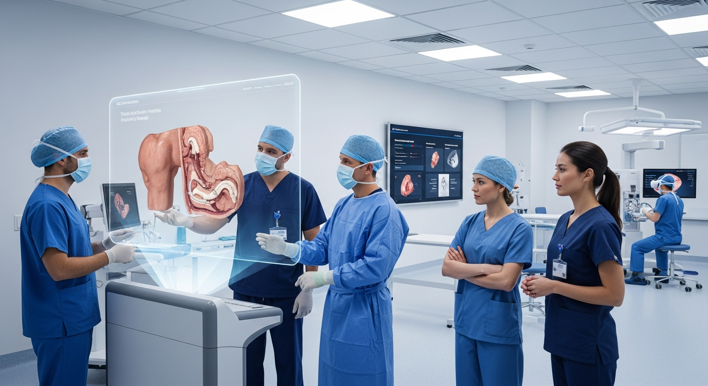 Illustrative healthcare technology scene