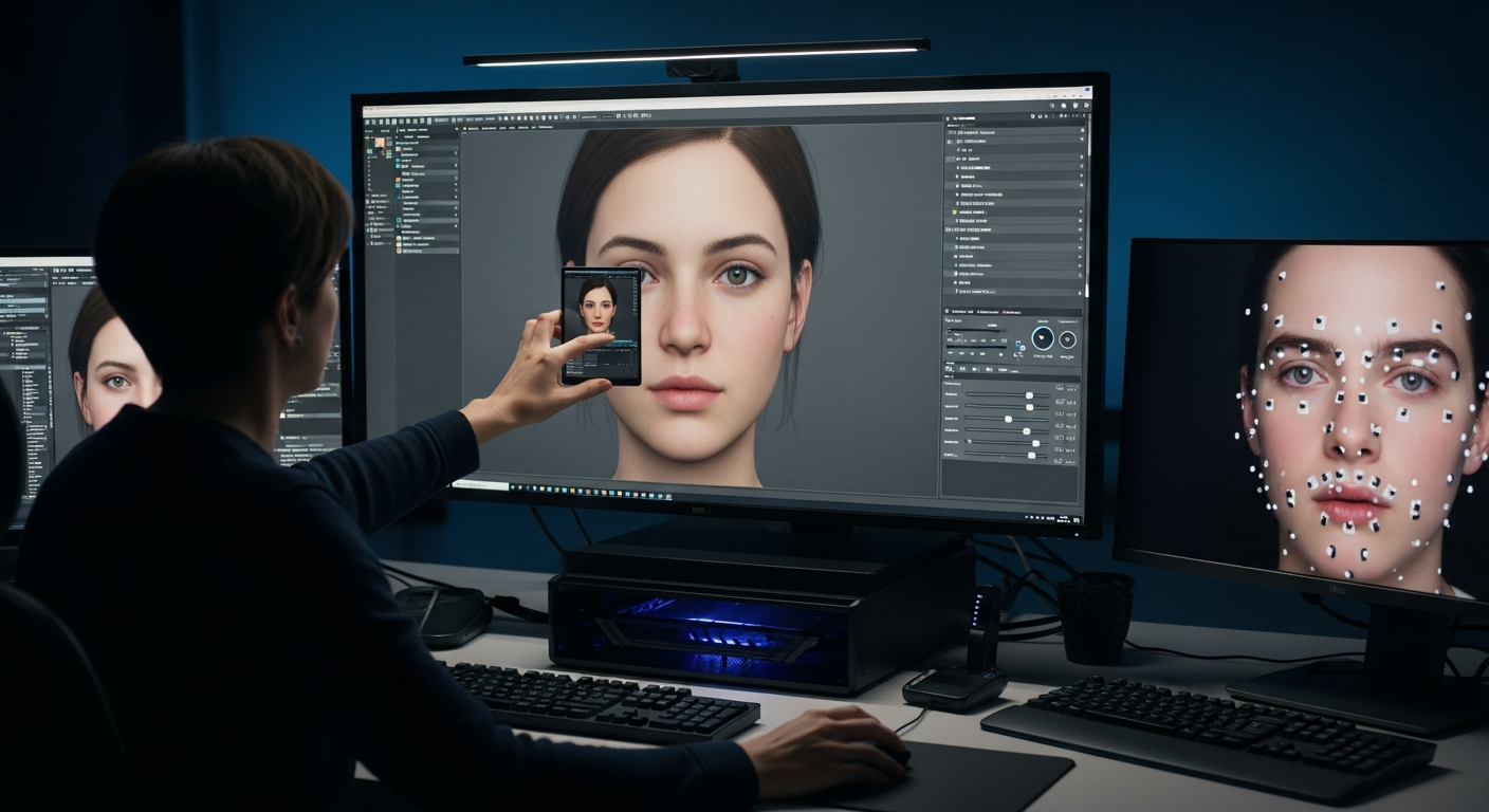 3D character modeling workflow for a virtual influencer advertising asset