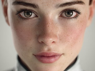 A realistic AI influencer designed as a digital brand persona