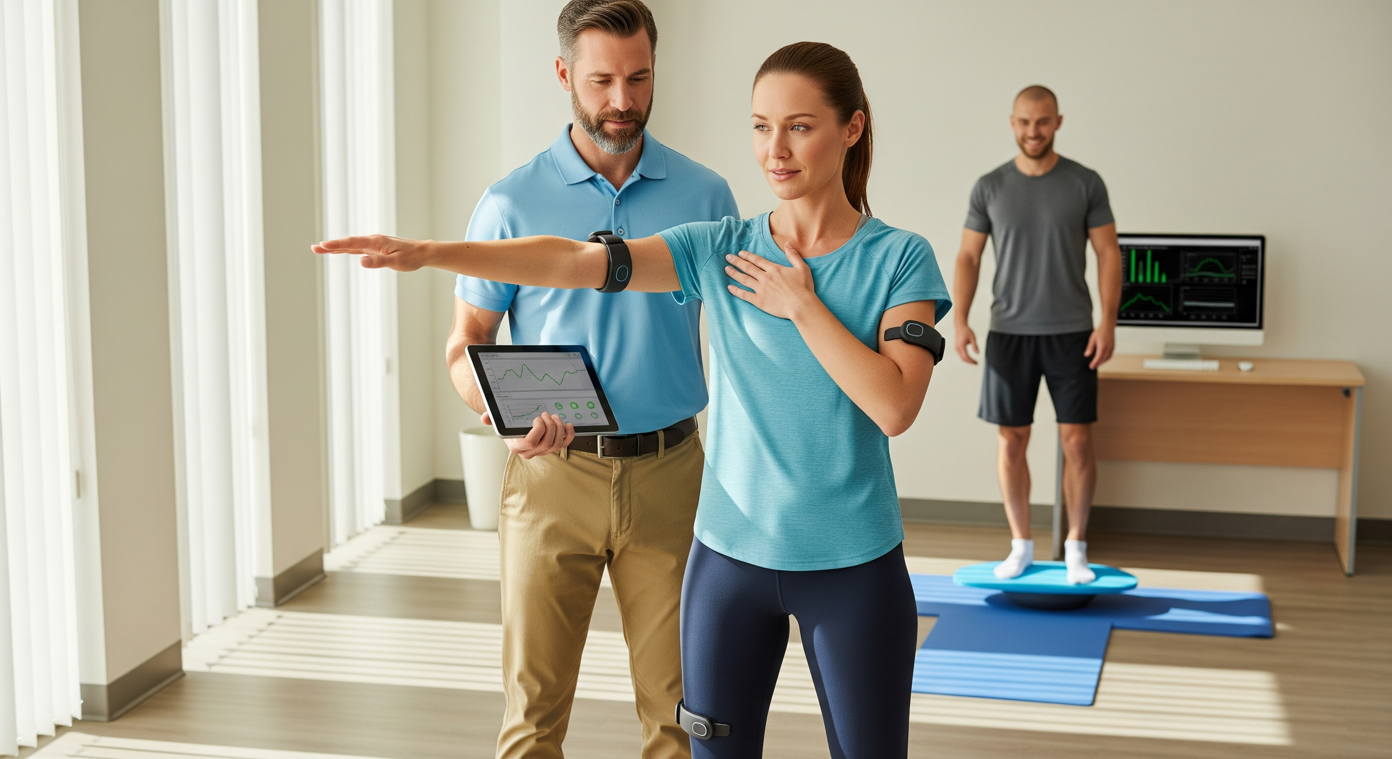Illustrative healthcare technology scene