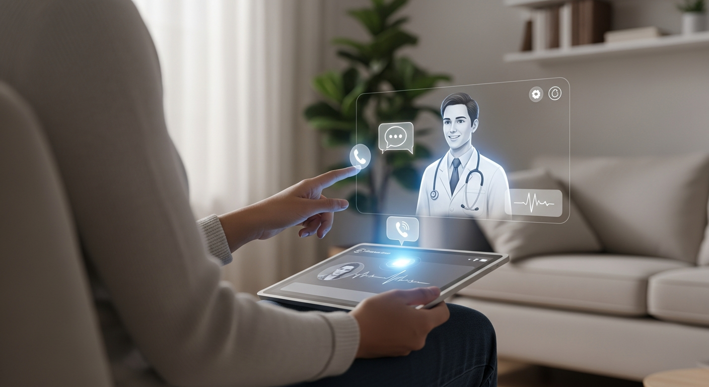 Illustrative healthcare technology scene