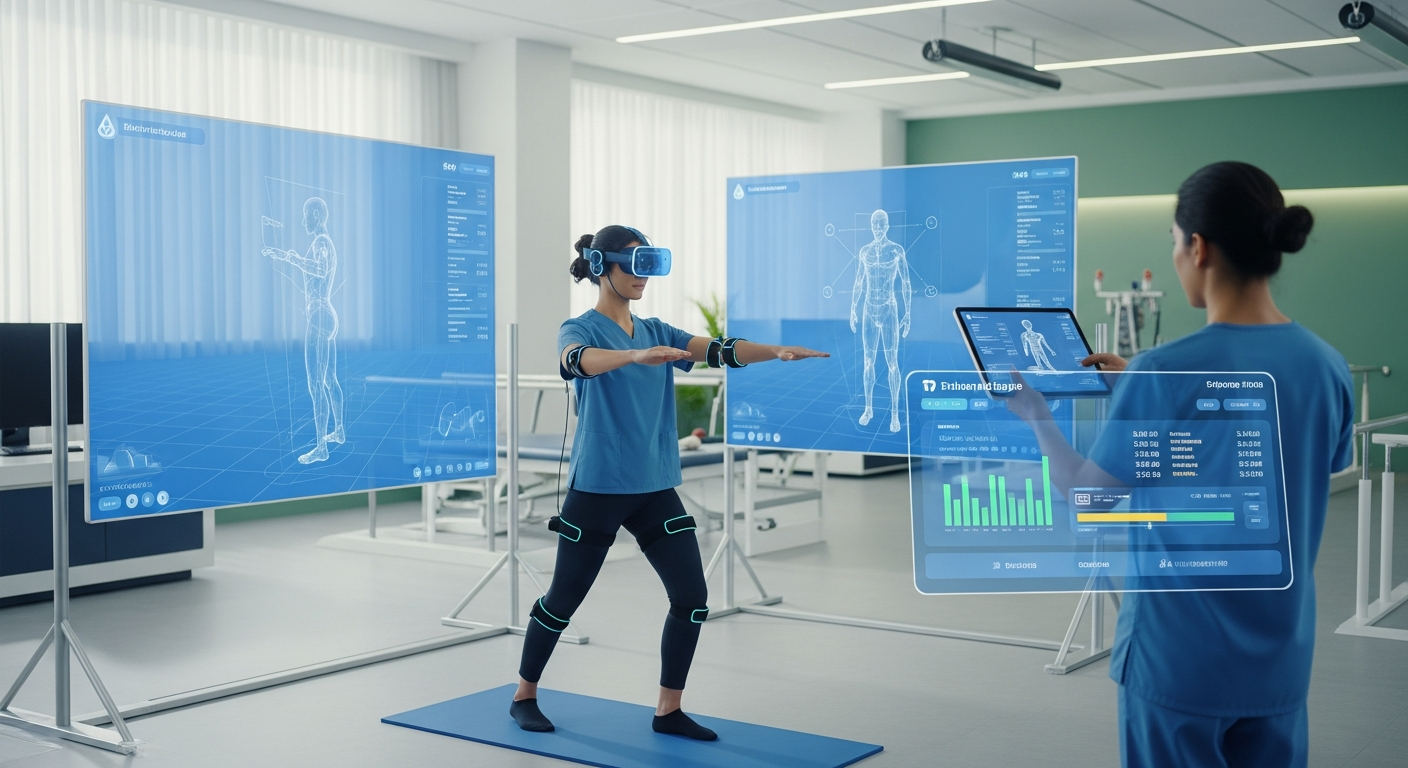 Illustrative healthcare technology scene
