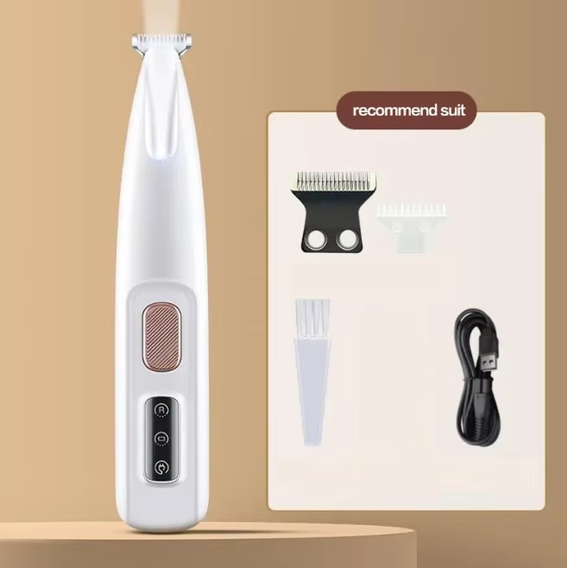 Thumbnail: New Dog Paw Trimmer with LED Light Fully Waterproof Pet Hair Trimmer with LED Di