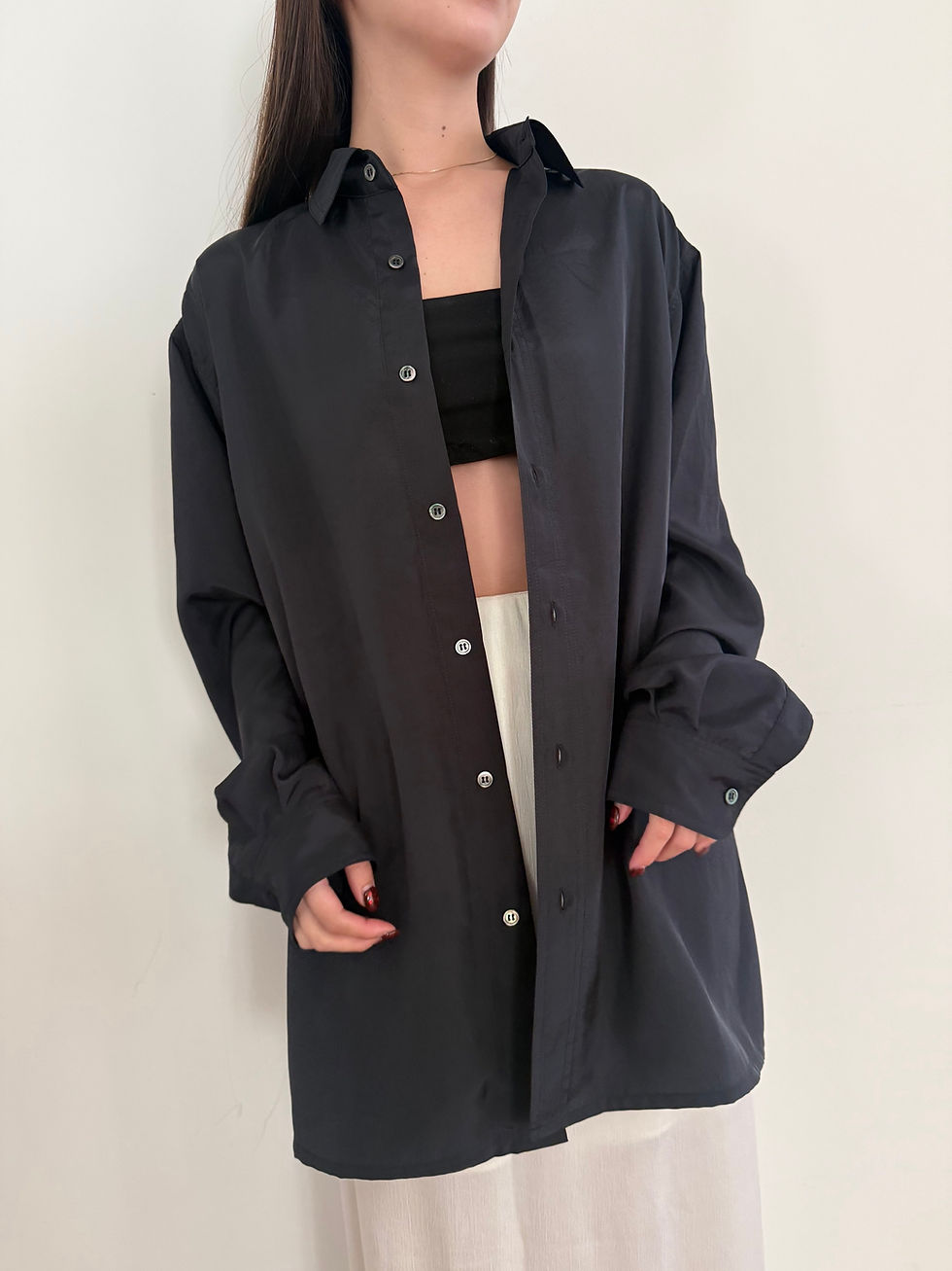 サムネイル： Silk Touch Shirt /Black