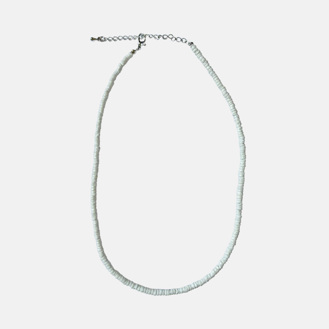 White Shell Heishi Necklace