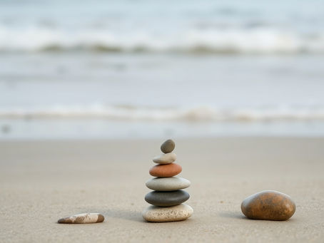 Stones arranged in ceremony